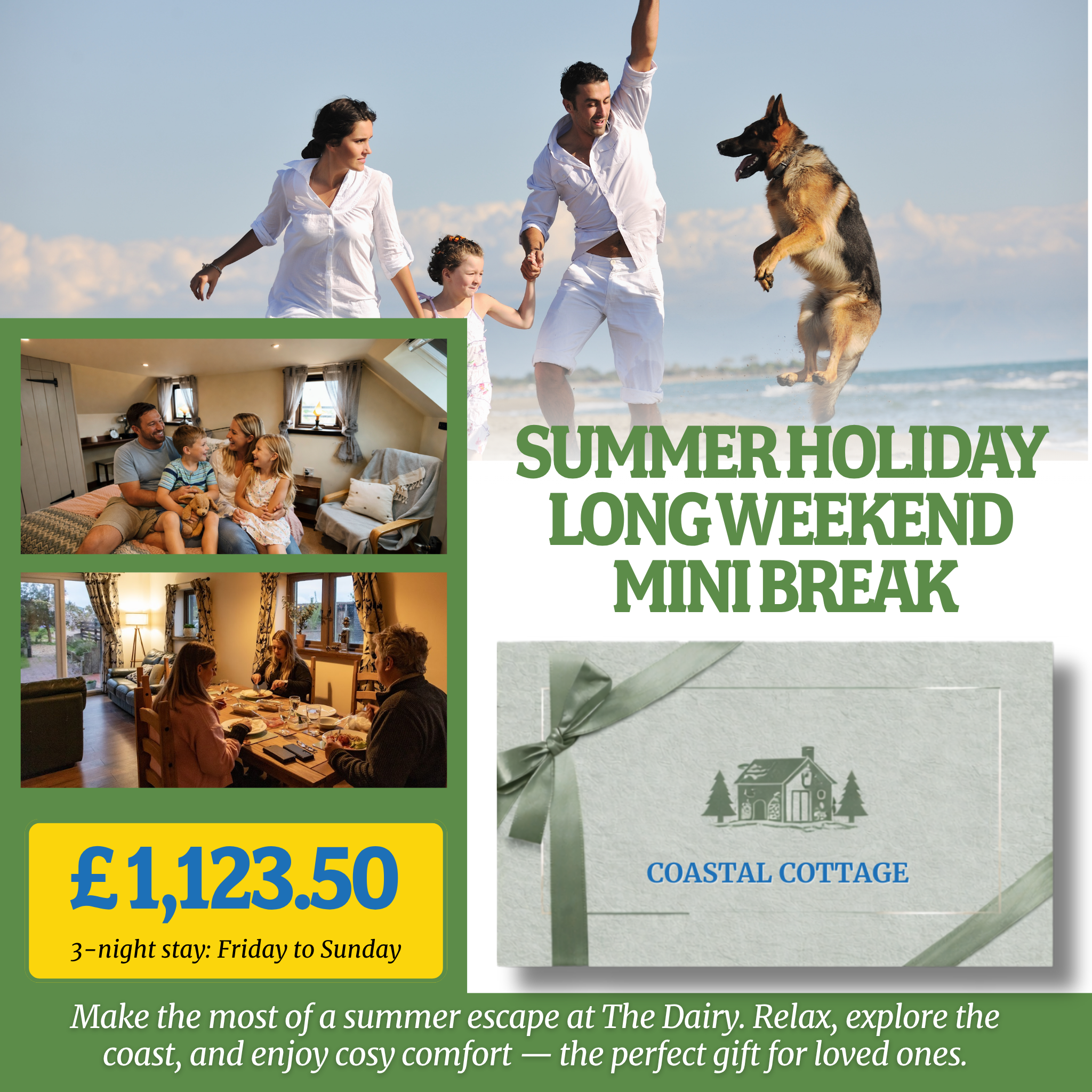 The Dairy Cottage Gift Voucher – Family Holiday Norfolk
