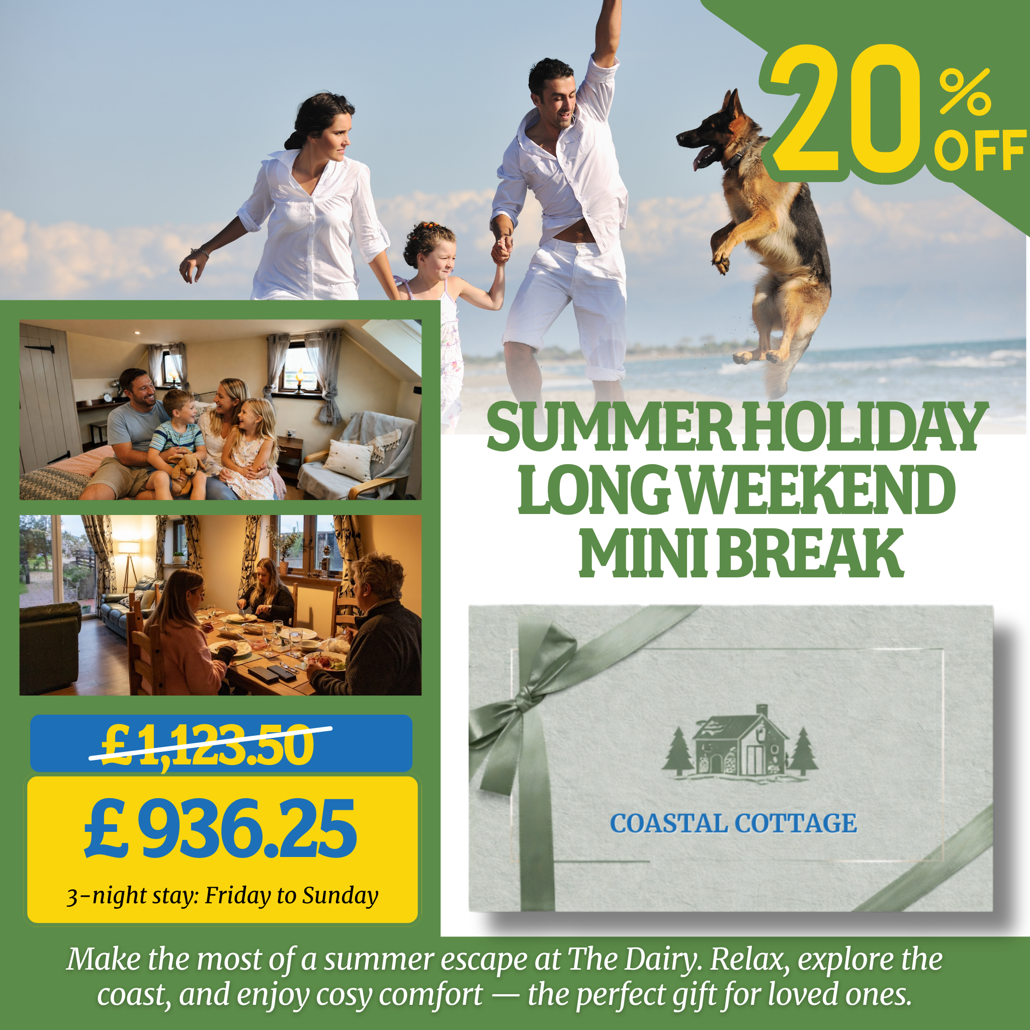 The Dairy Cottage Gift Voucher – Family Holiday Norfolk