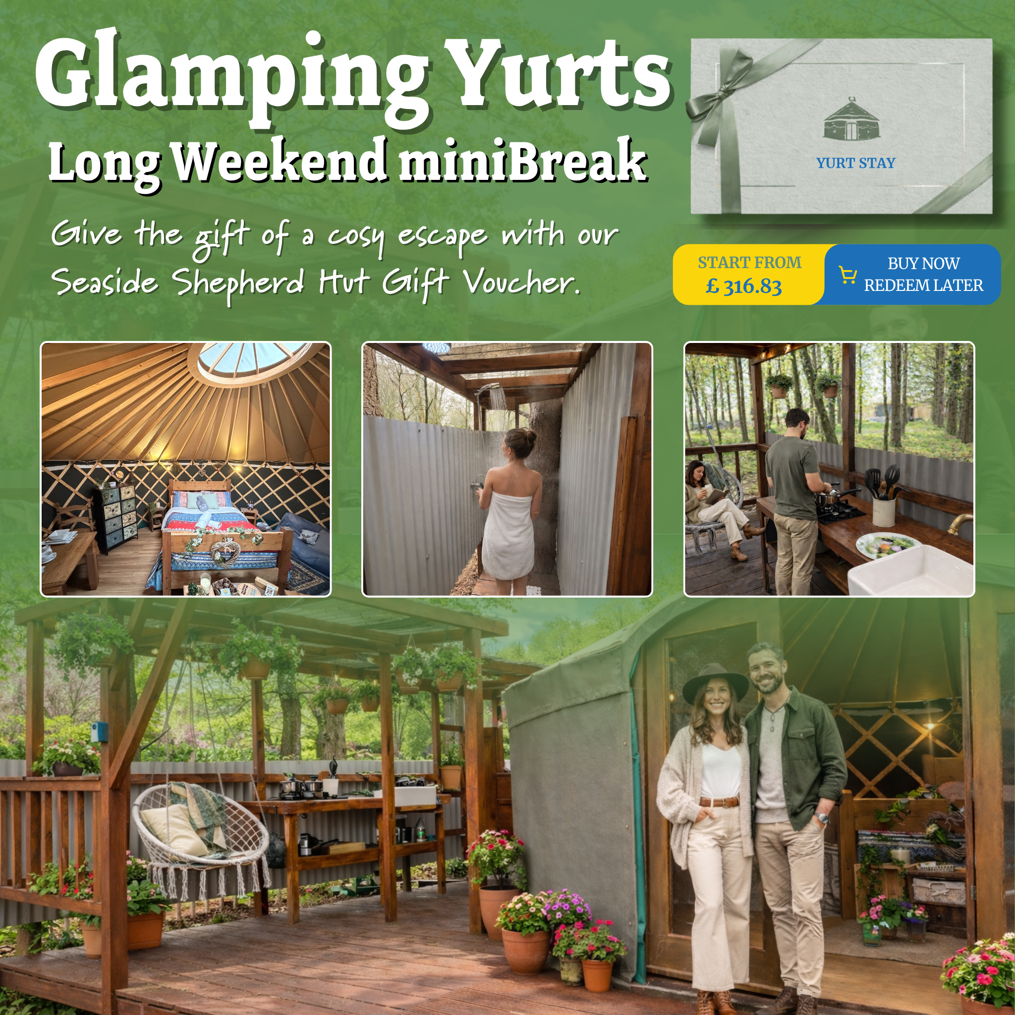 Norfolk Yurt Glamping Gift Voucher – Holt, North Norfolk
