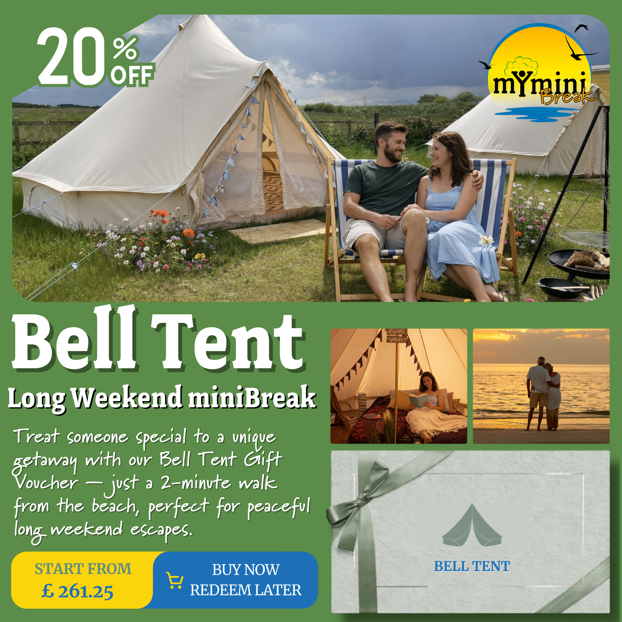 Hunstanton Bell Tent Glamping Gift Voucher