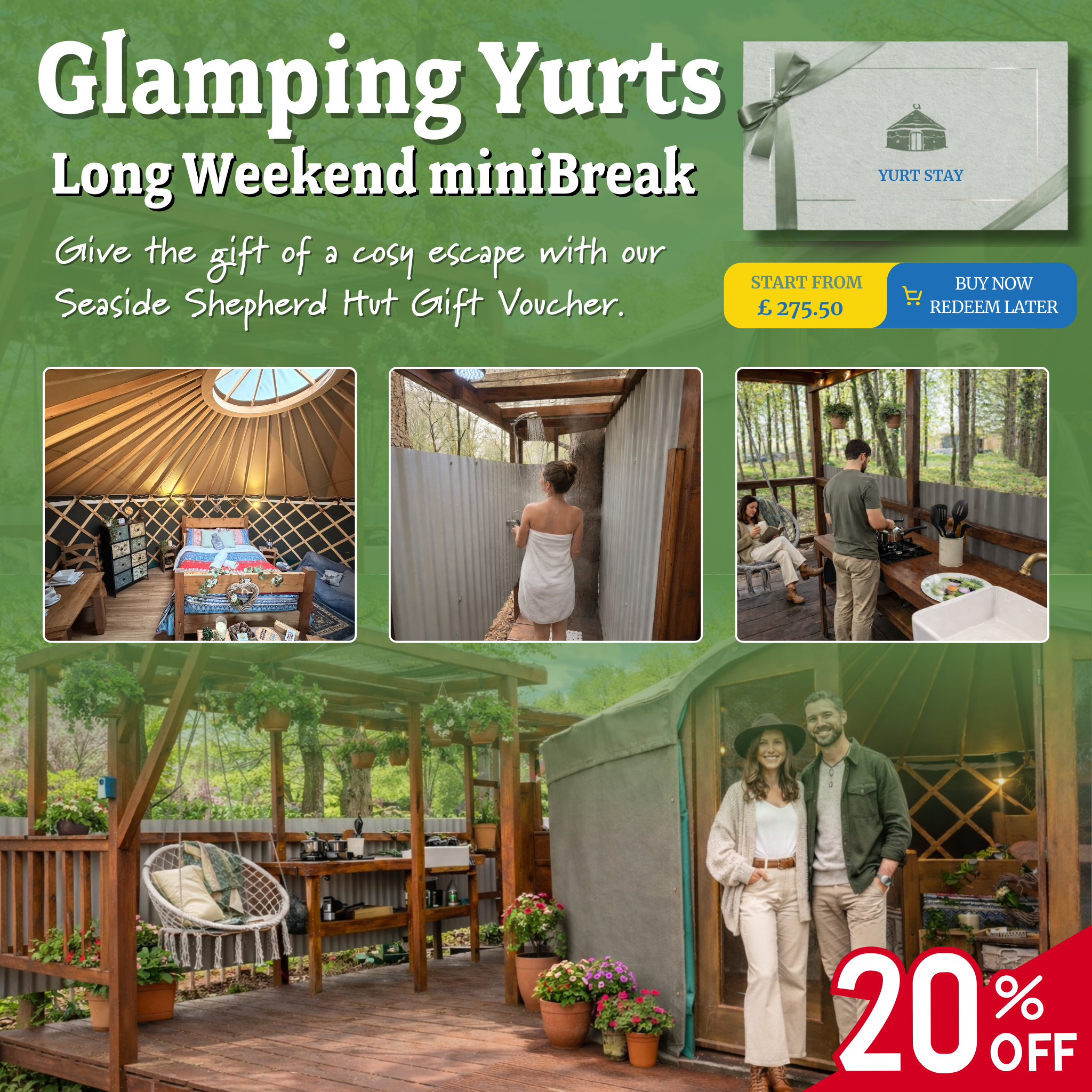Norfolk Yurt Glamping Gift Voucher – Holt, North Norfolk