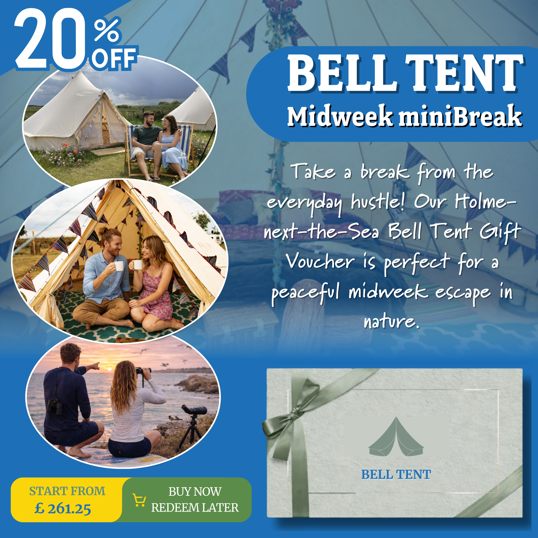 Holme-next-the-Sea Bell Tent Glamping Gift Voucher