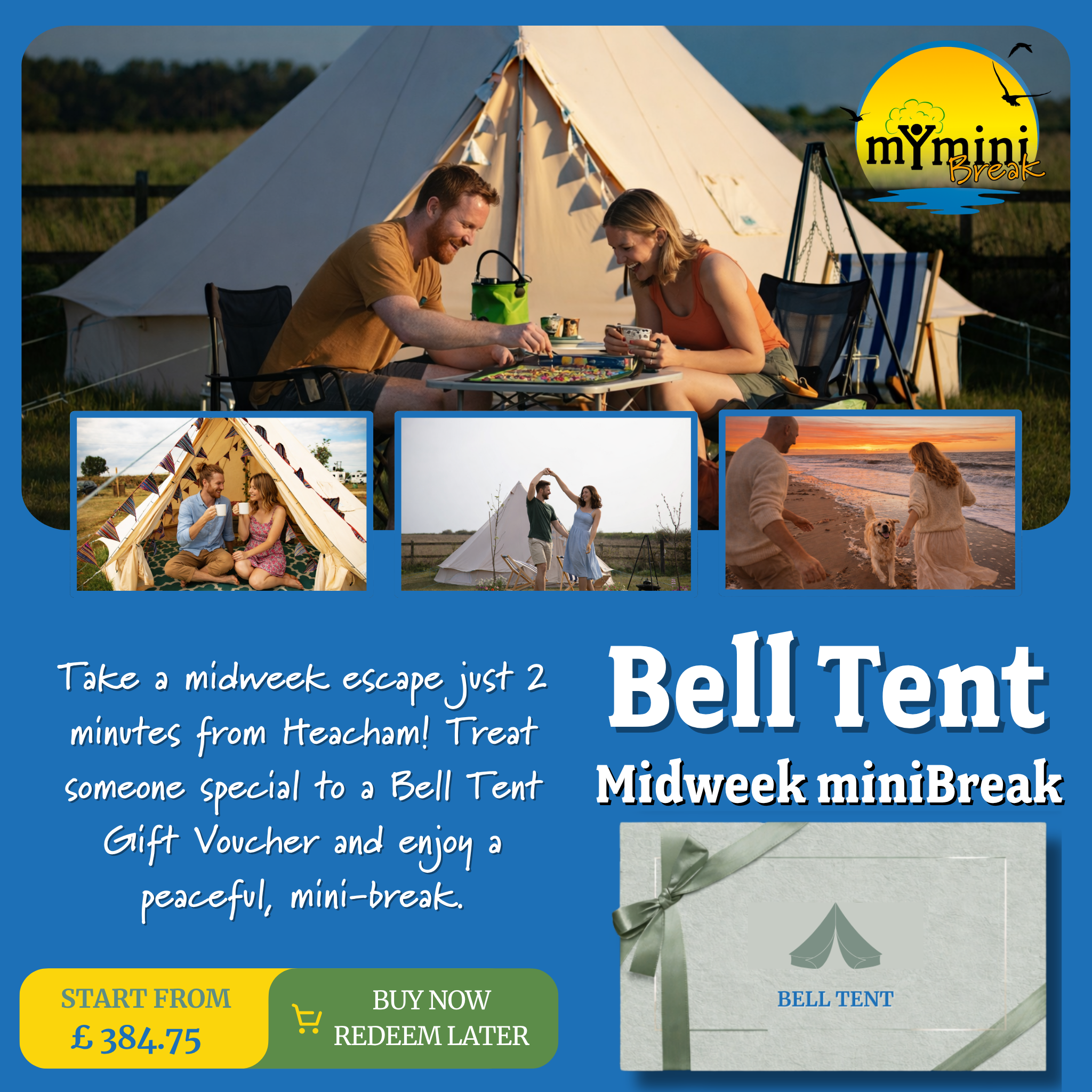 Norfolk Bell Tent Glamping Gift Voucher – Heacham
