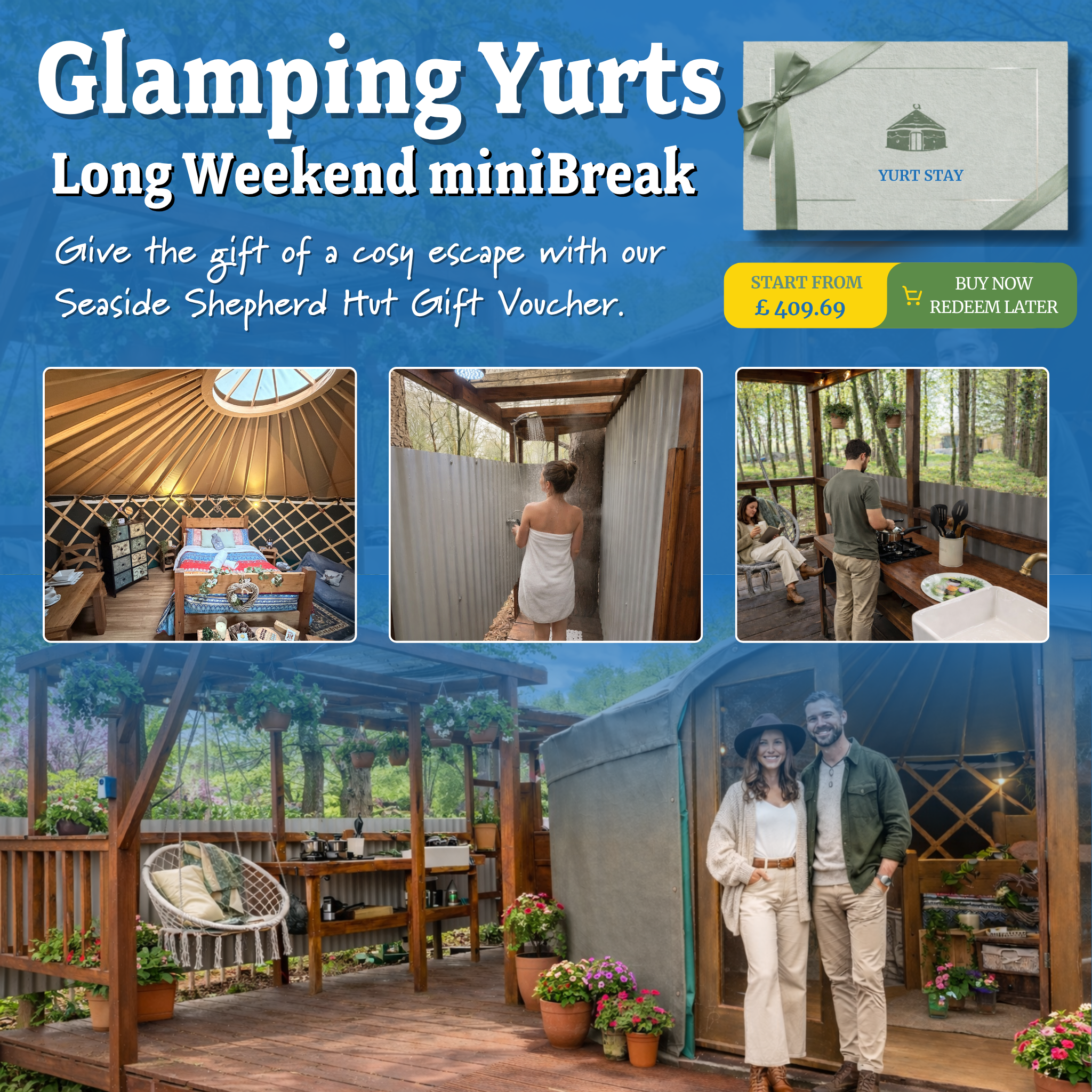 Norfolk Yurt Glamping Gift Voucher – Holt, North Norfolk