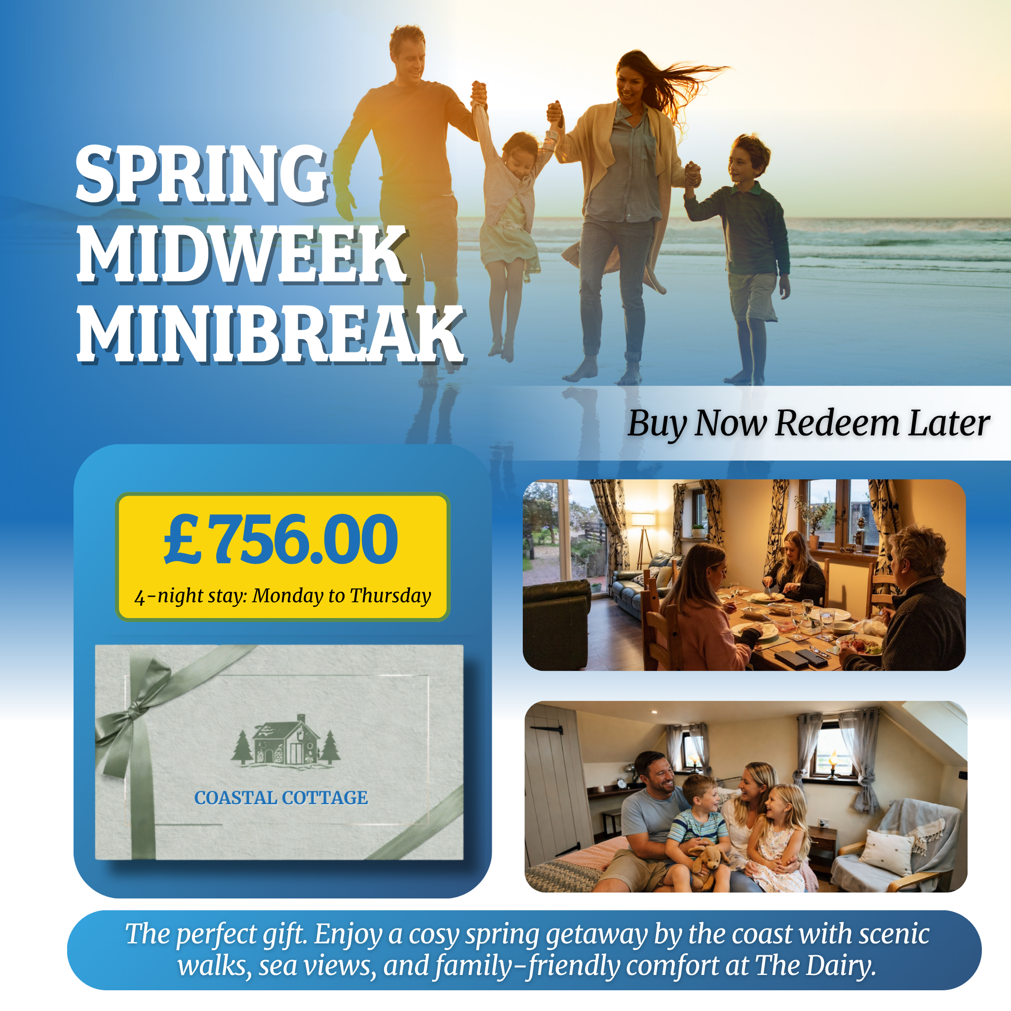 The Dairy Cottage Gift Voucher – Family Holiday Norfolk