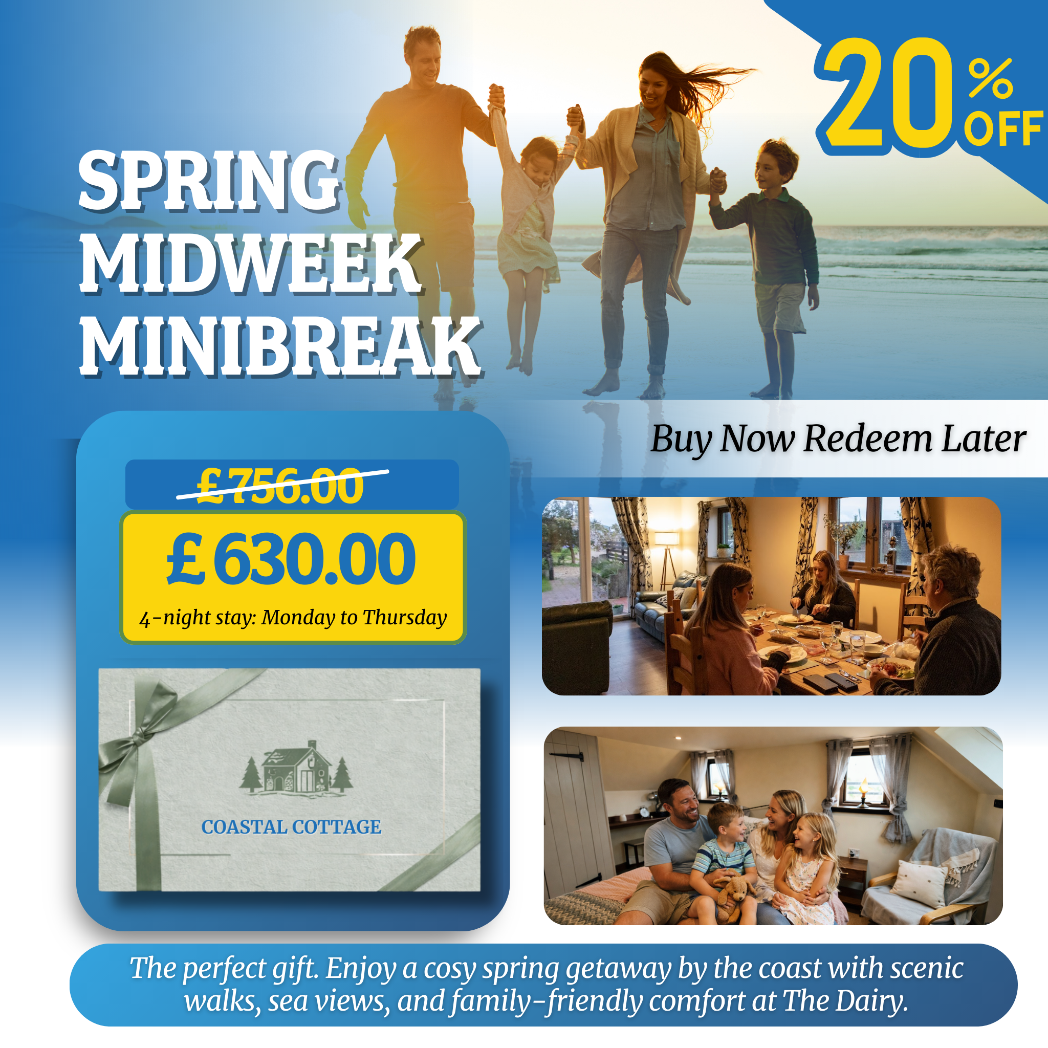 The Dairy Cottage Gift Voucher – Family Holiday Norfolk