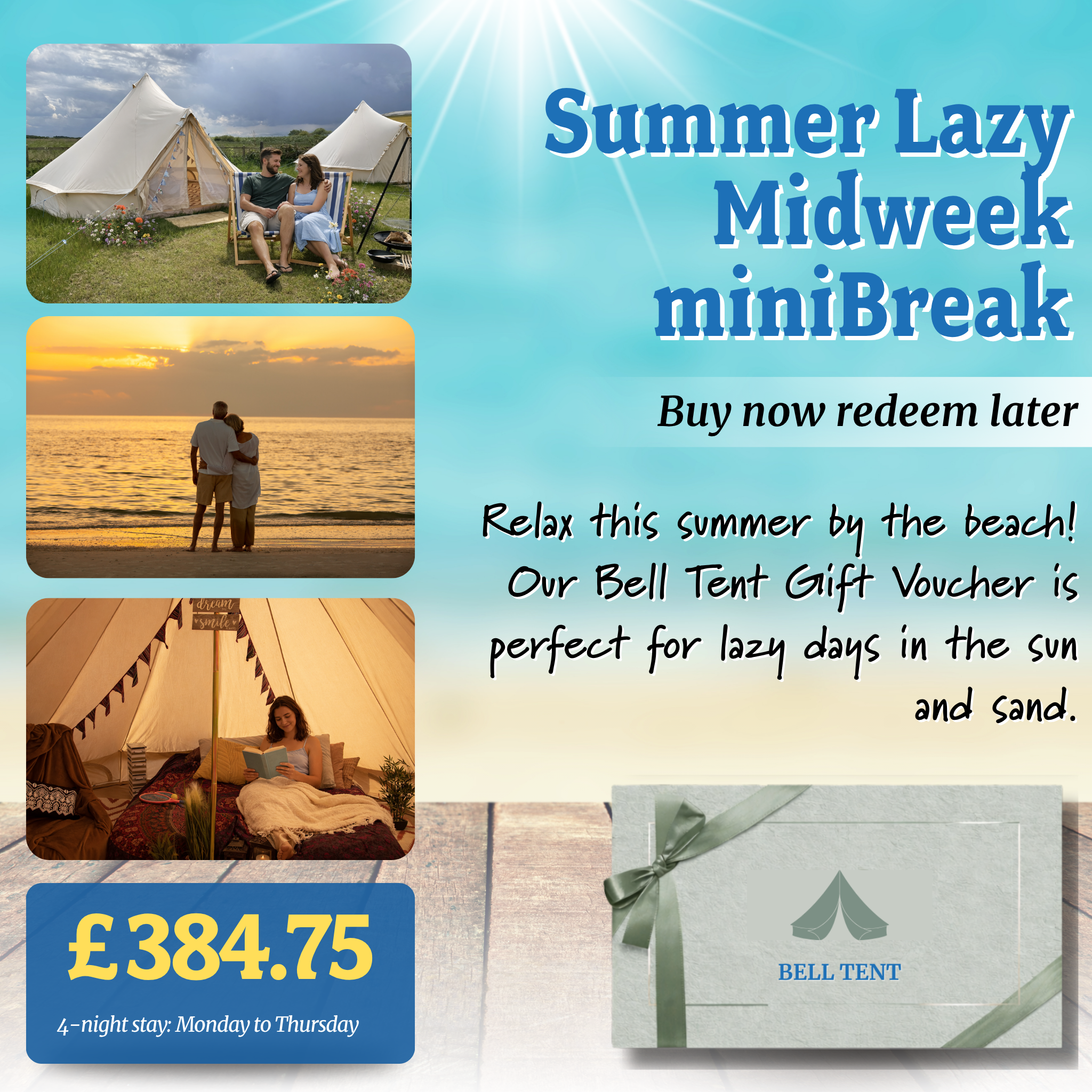 Hunstanton Bell Tent Glamping Gift Voucher