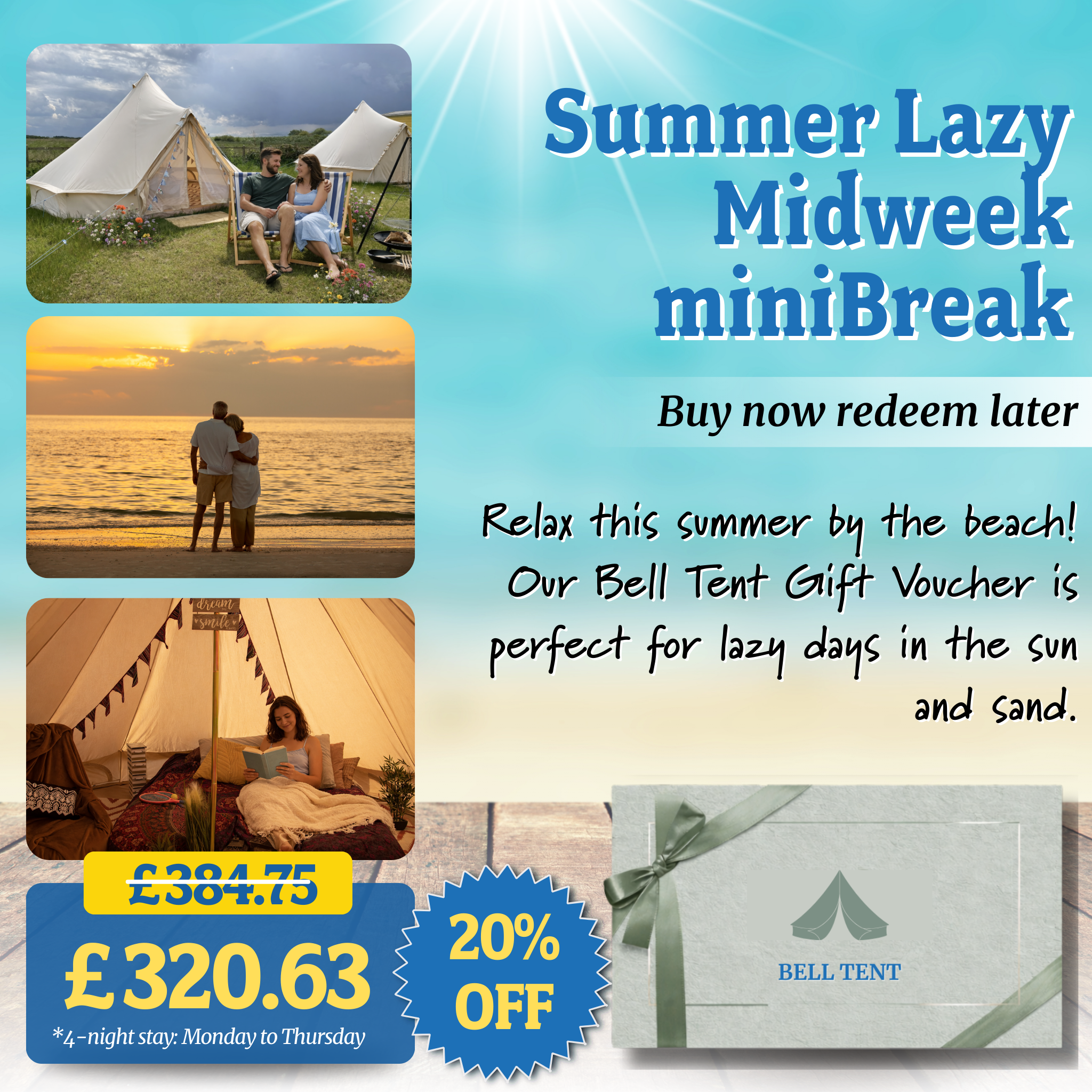 Hunstanton Bell Tent Glamping Gift Voucher