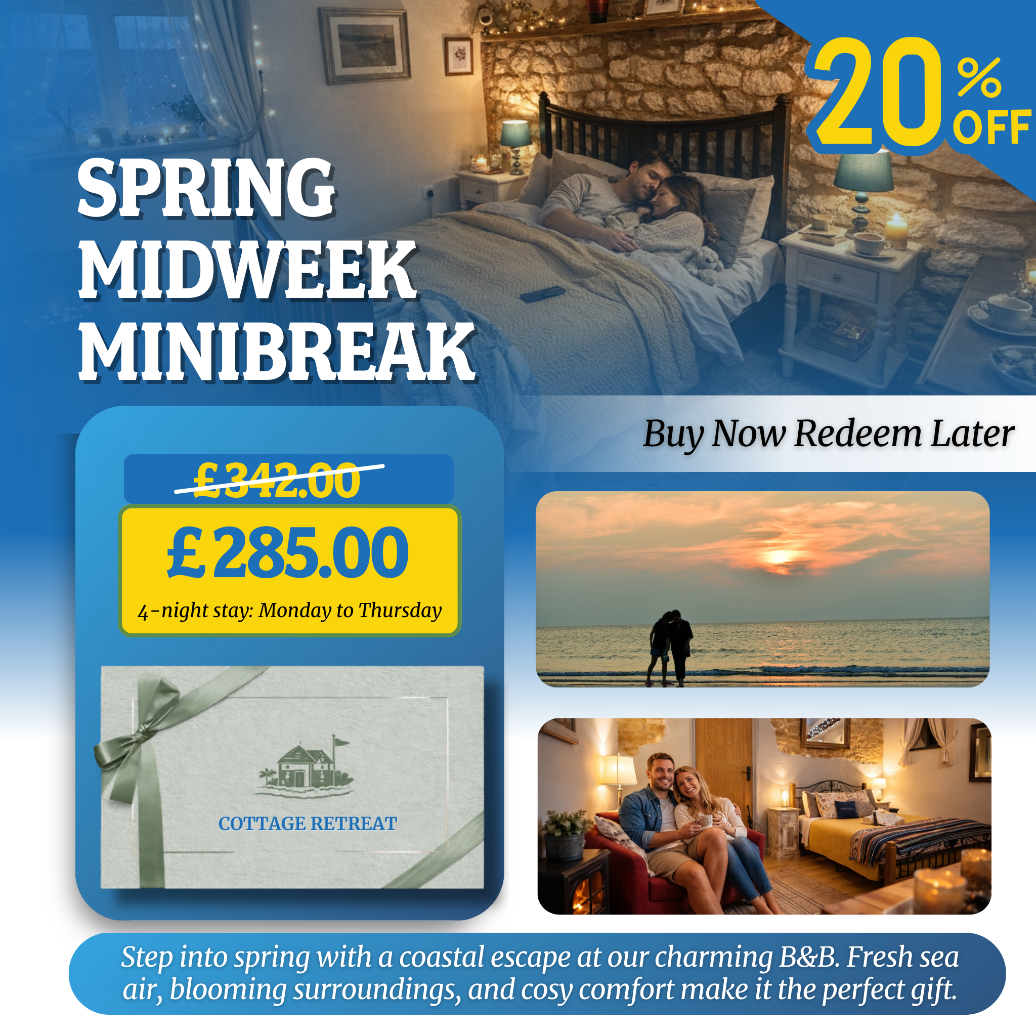 Norfolk B&B Gift Voucher – Romantic Coastal Escape