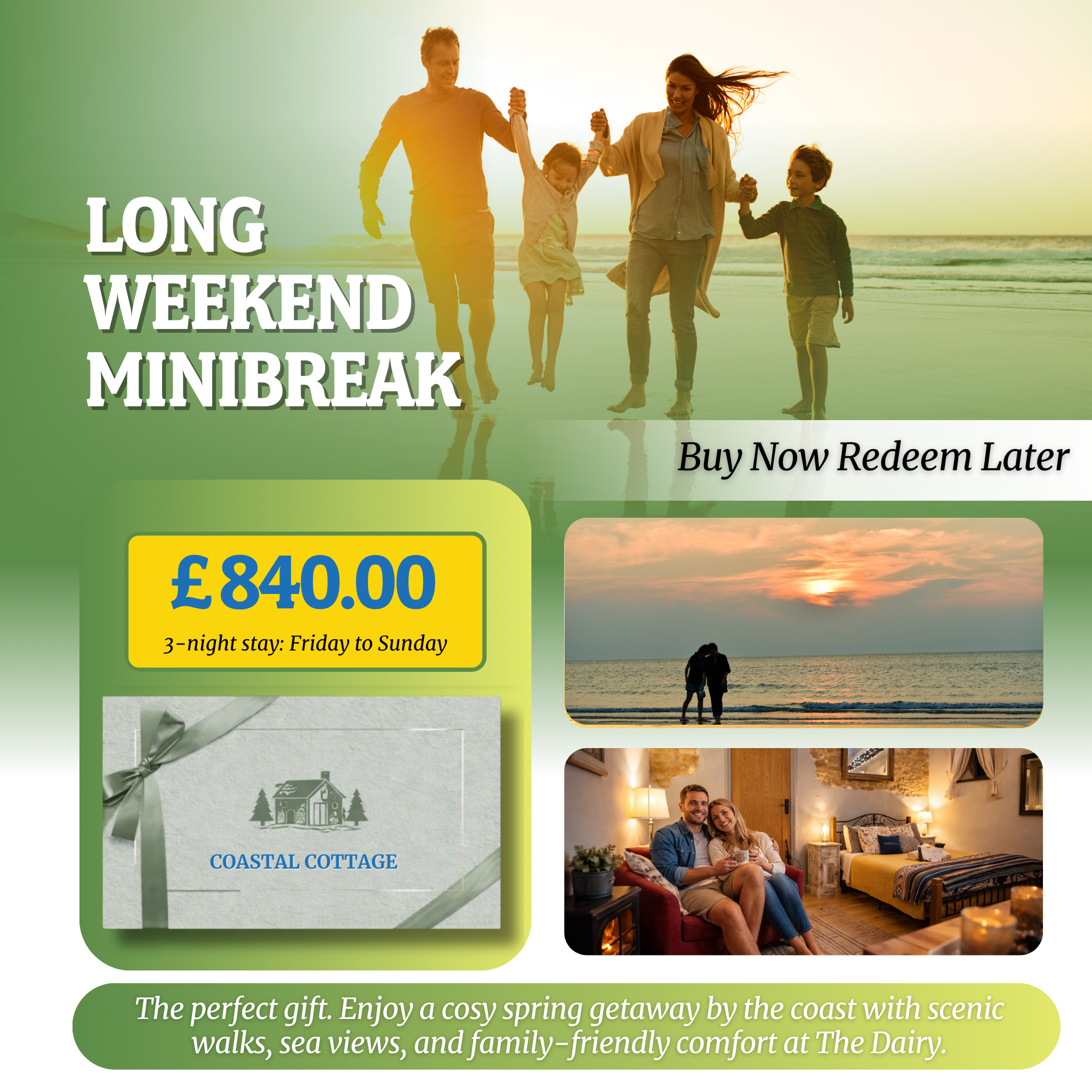 The Dairy Cottage Gift Voucher – Family Holiday Norfolk