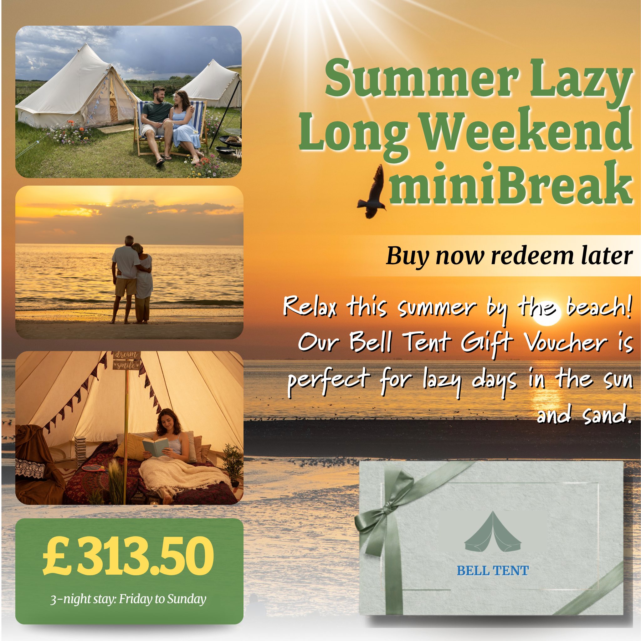 Hunstanton Bell Tent Glamping Gift Voucher