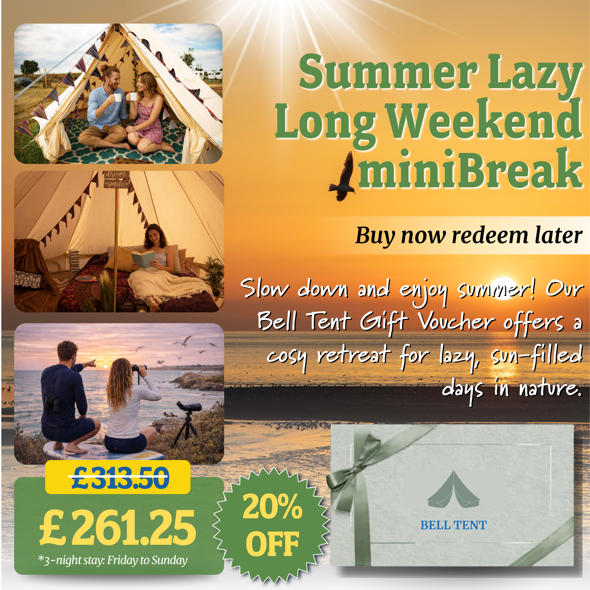 Holme-next-the-Sea Bell Tent Glamping Gift Voucher