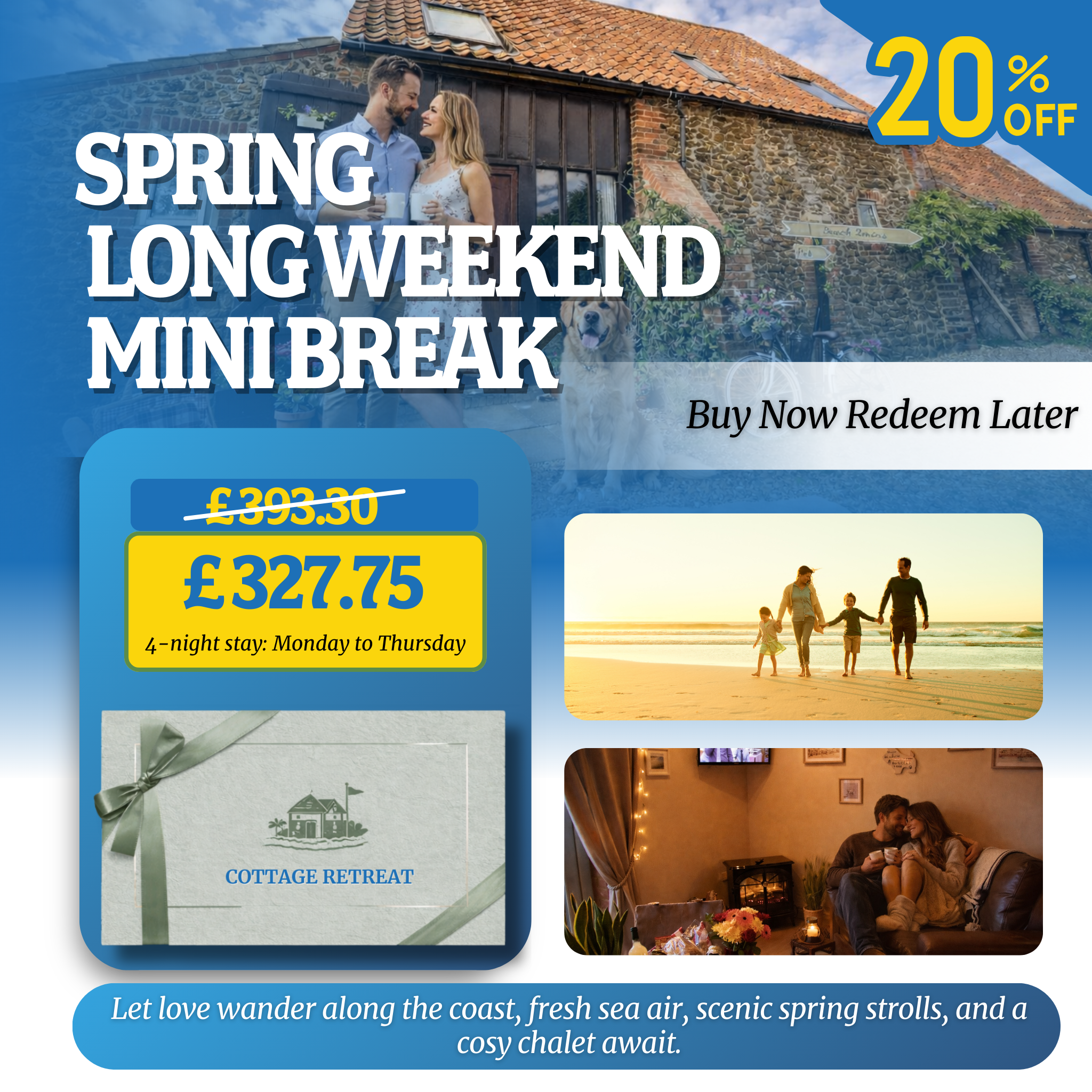 The Stables Chalets Gift Voucher – Hunstanton, Norfolk