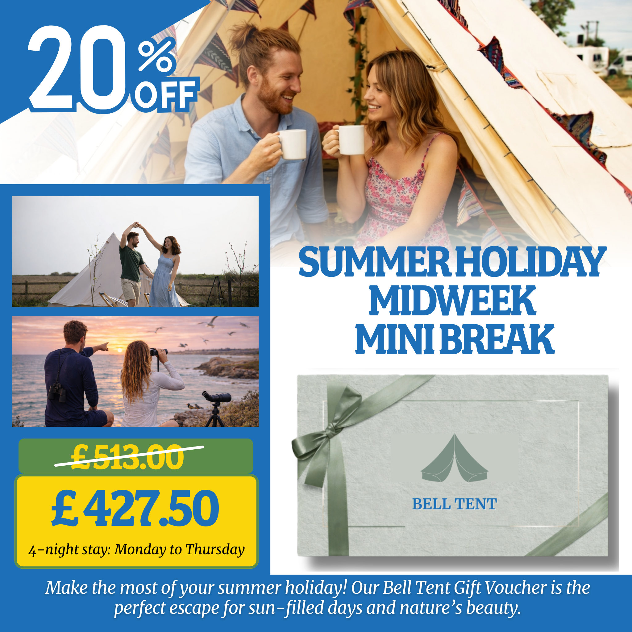 Holme-next-the-Sea Bell Tent Glamping Gift Voucher