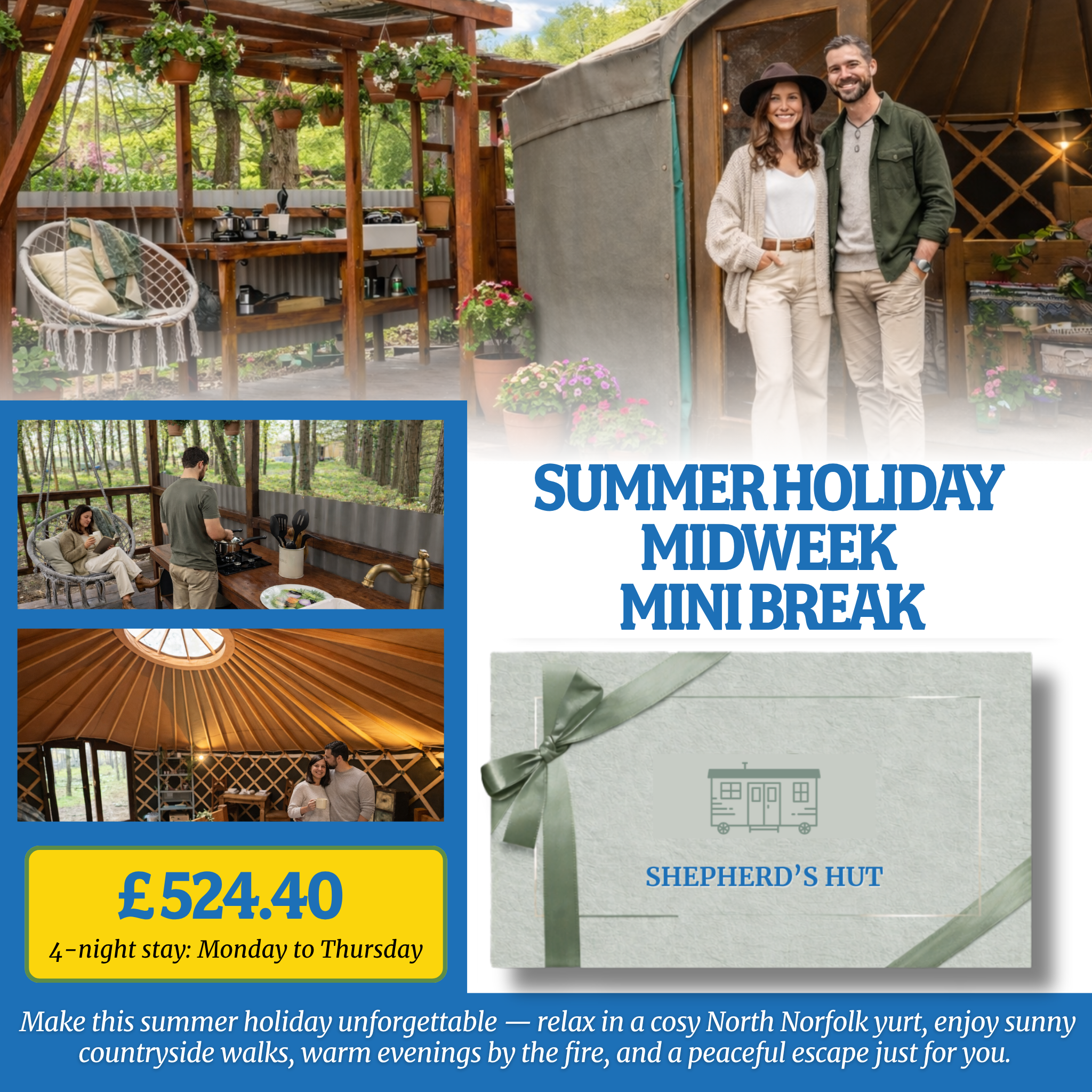 Norfolk Yurt Glamping Gift Voucher – Holt, North Norfolk