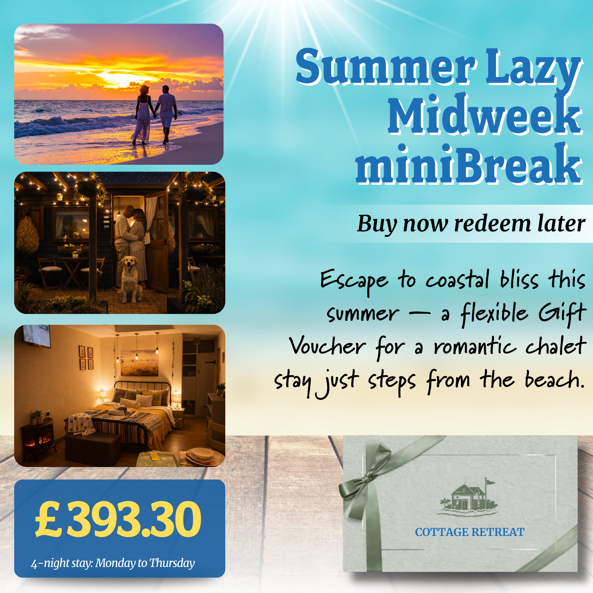 The Stables Chalets Gift Voucher – Hunstanton, Norfolk
