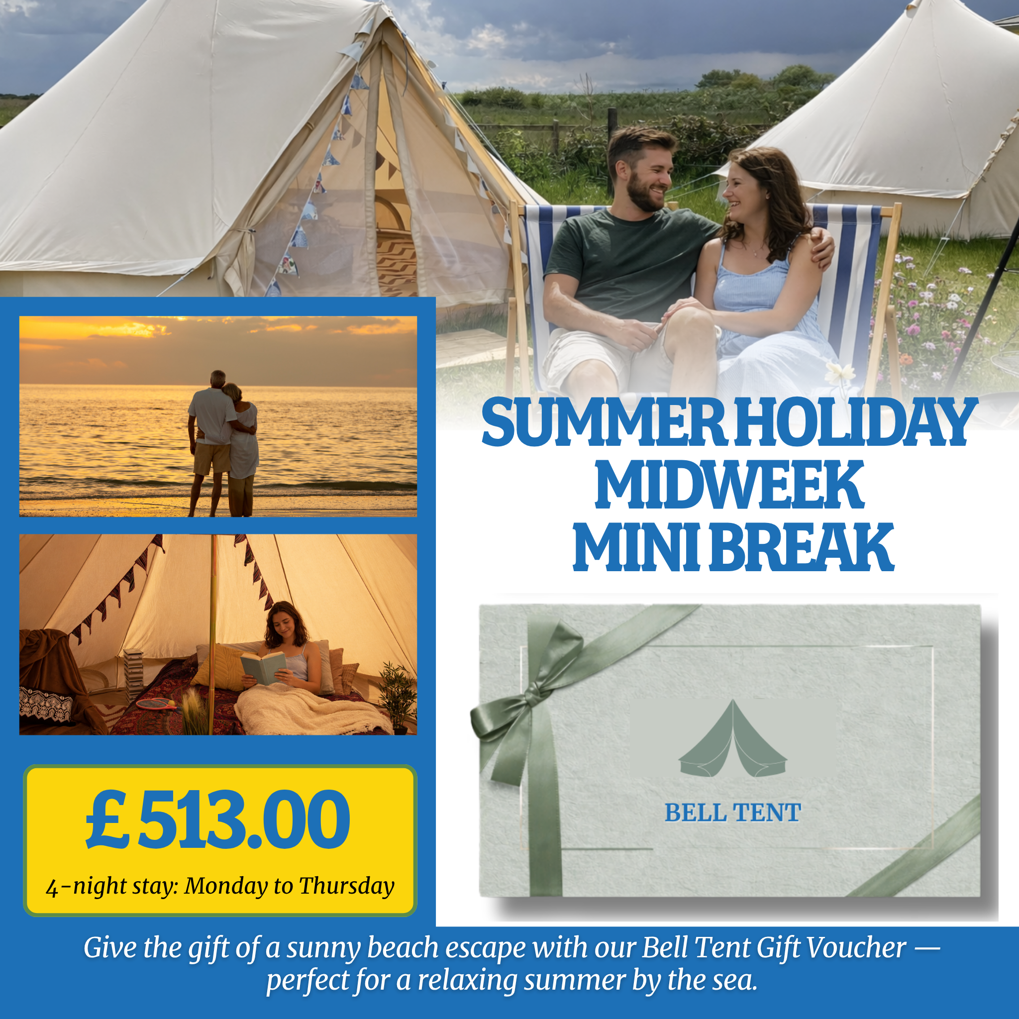 Hunstanton Bell Tent Glamping Gift Voucher
