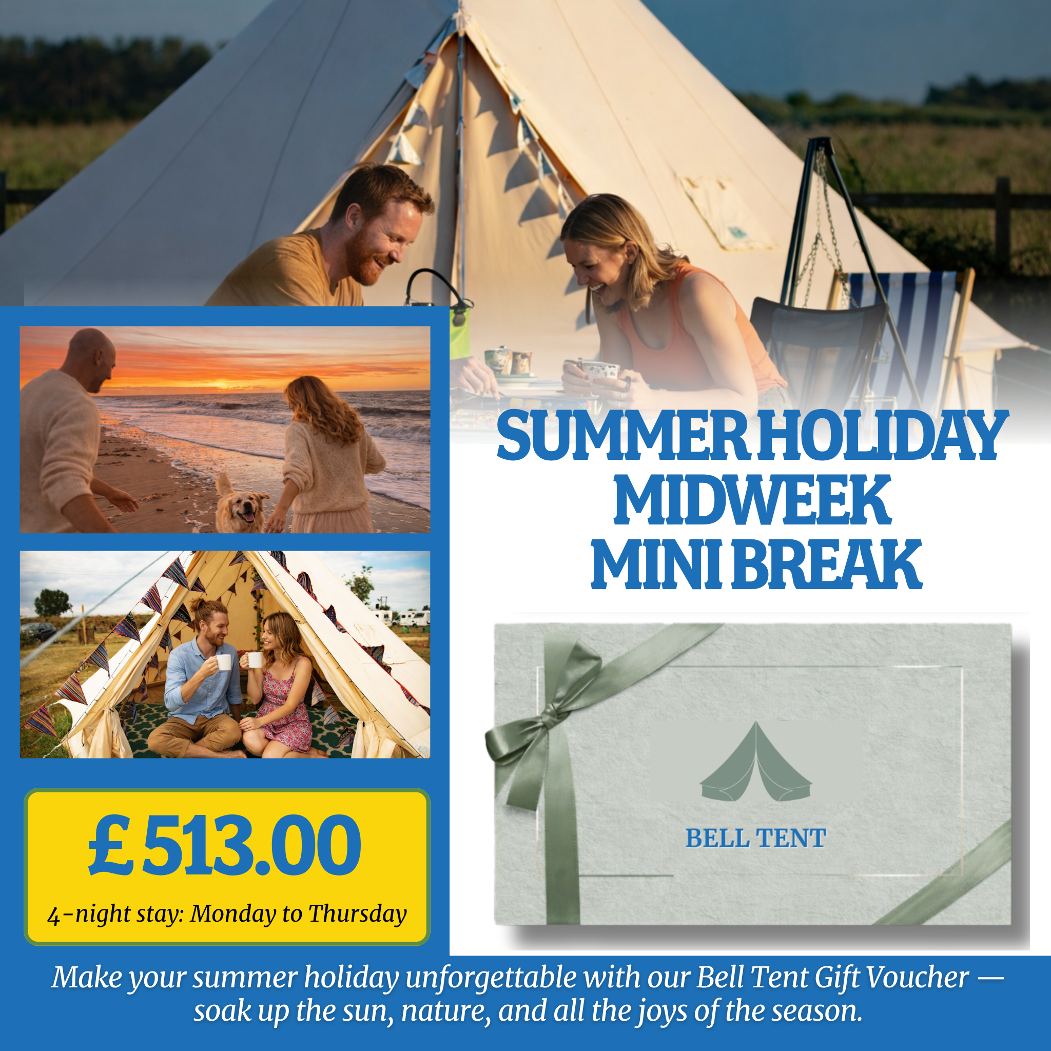 Norfolk Bell Tent Glamping Gift Voucher – Heacham
