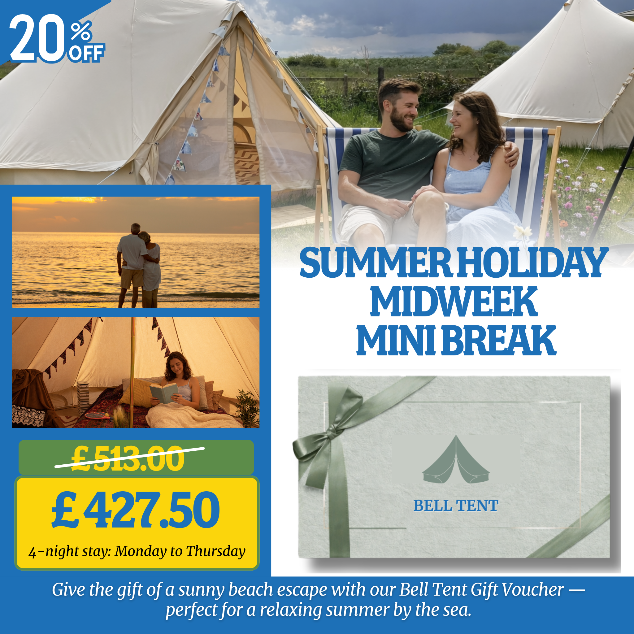 Hunstanton Bell Tent Glamping Gift Voucher