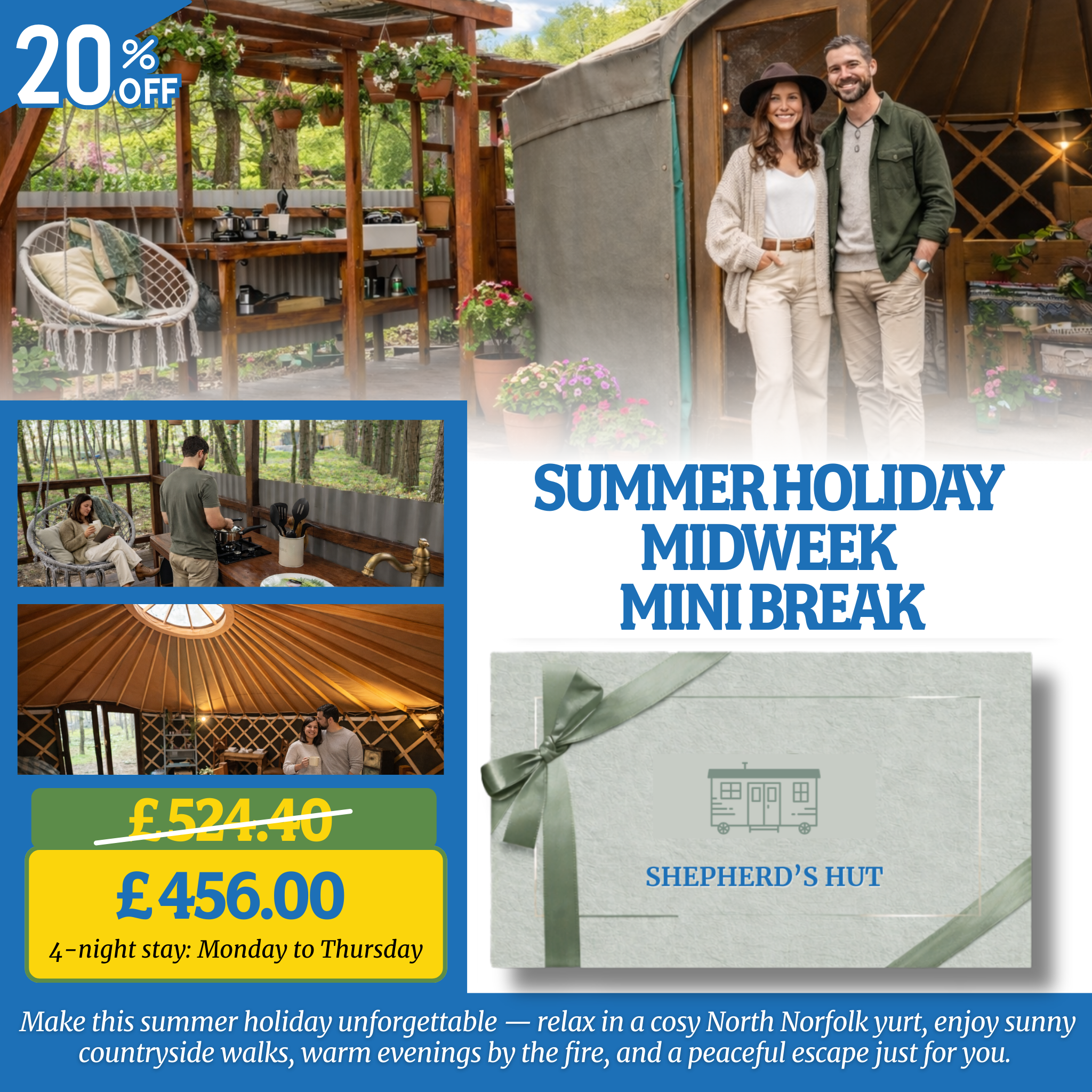 Norfolk Yurt Glamping Gift Voucher – Holt, North Norfolk