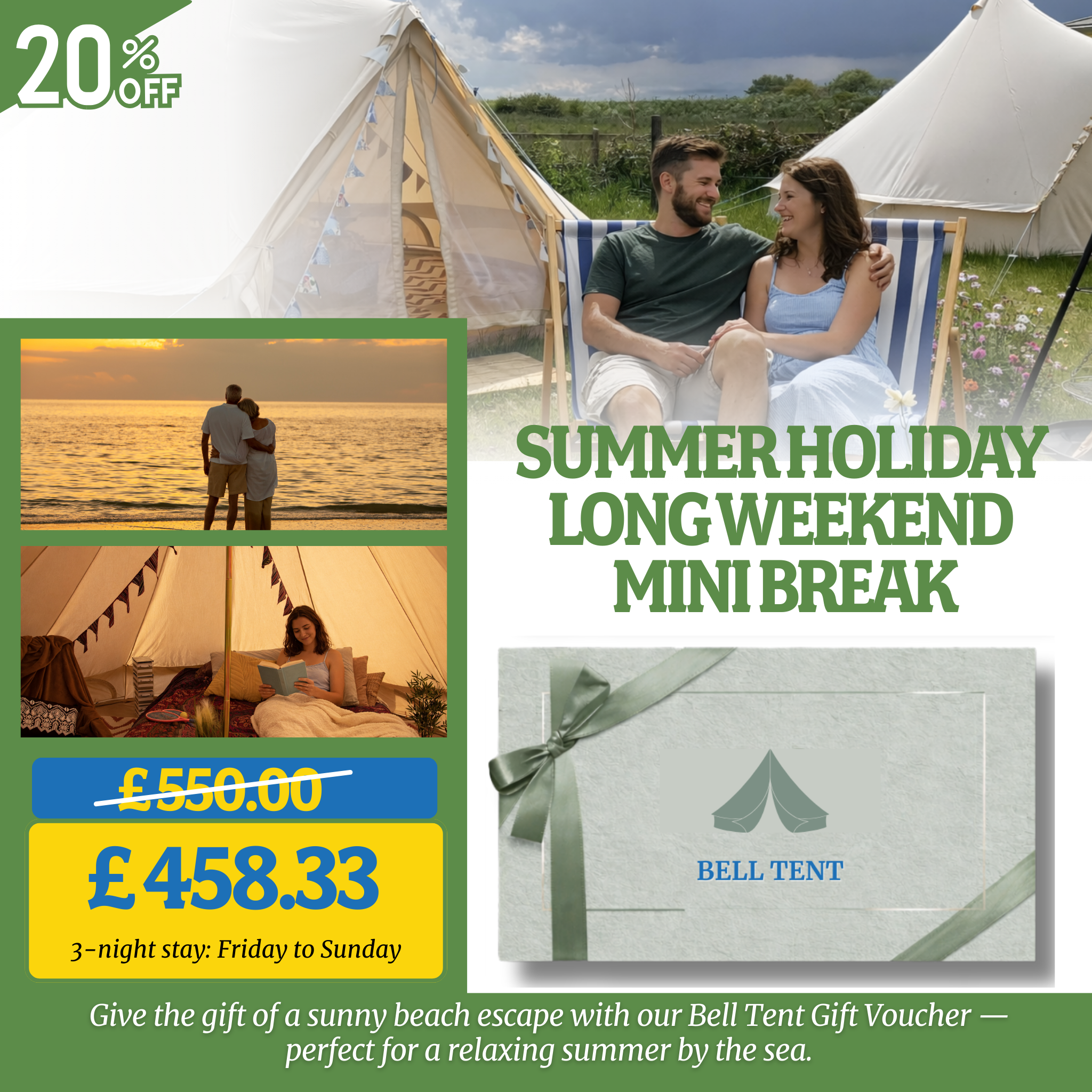 Hunstanton Bell Tent Glamping Gift Voucher