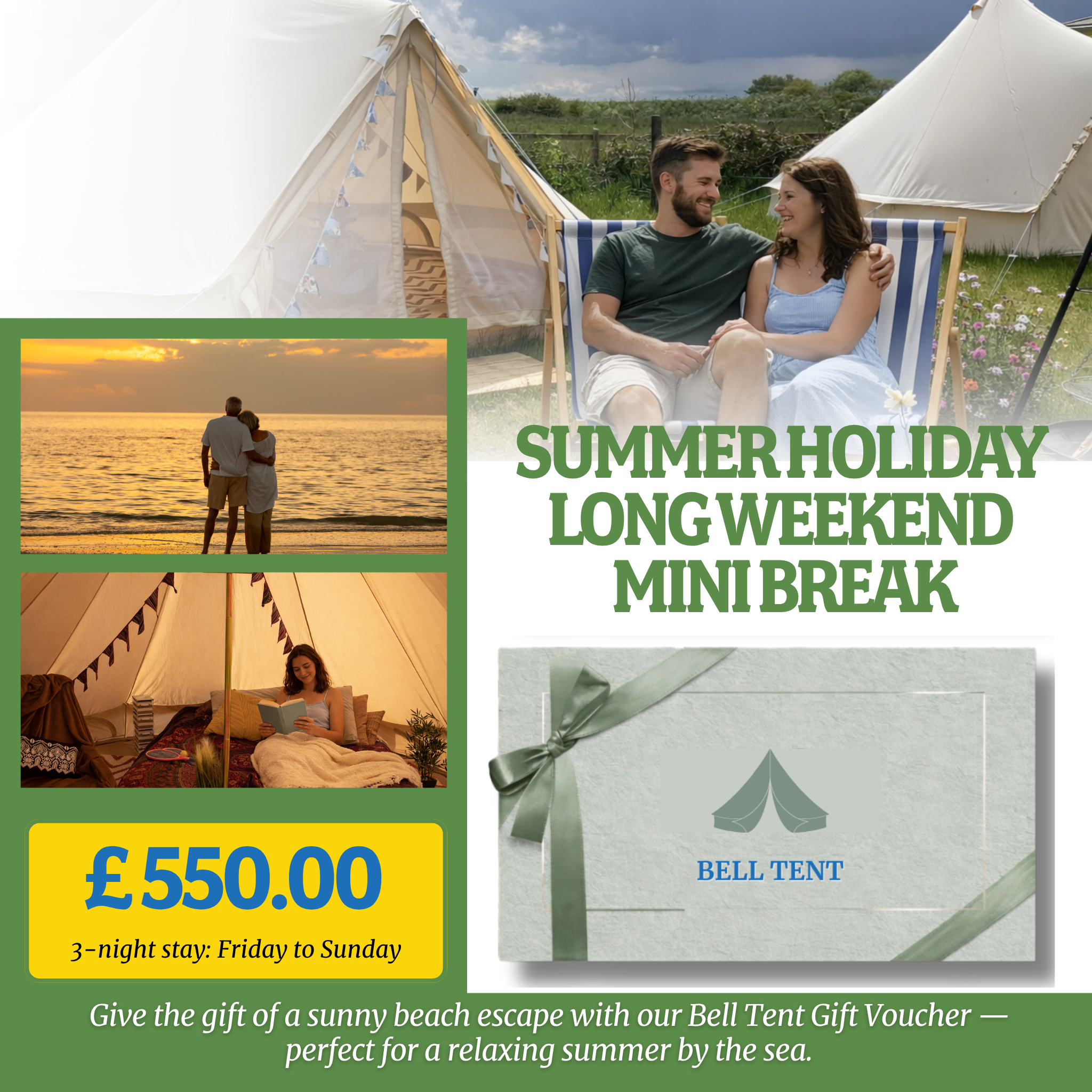 Hunstanton Bell Tent Glamping Gift Voucher