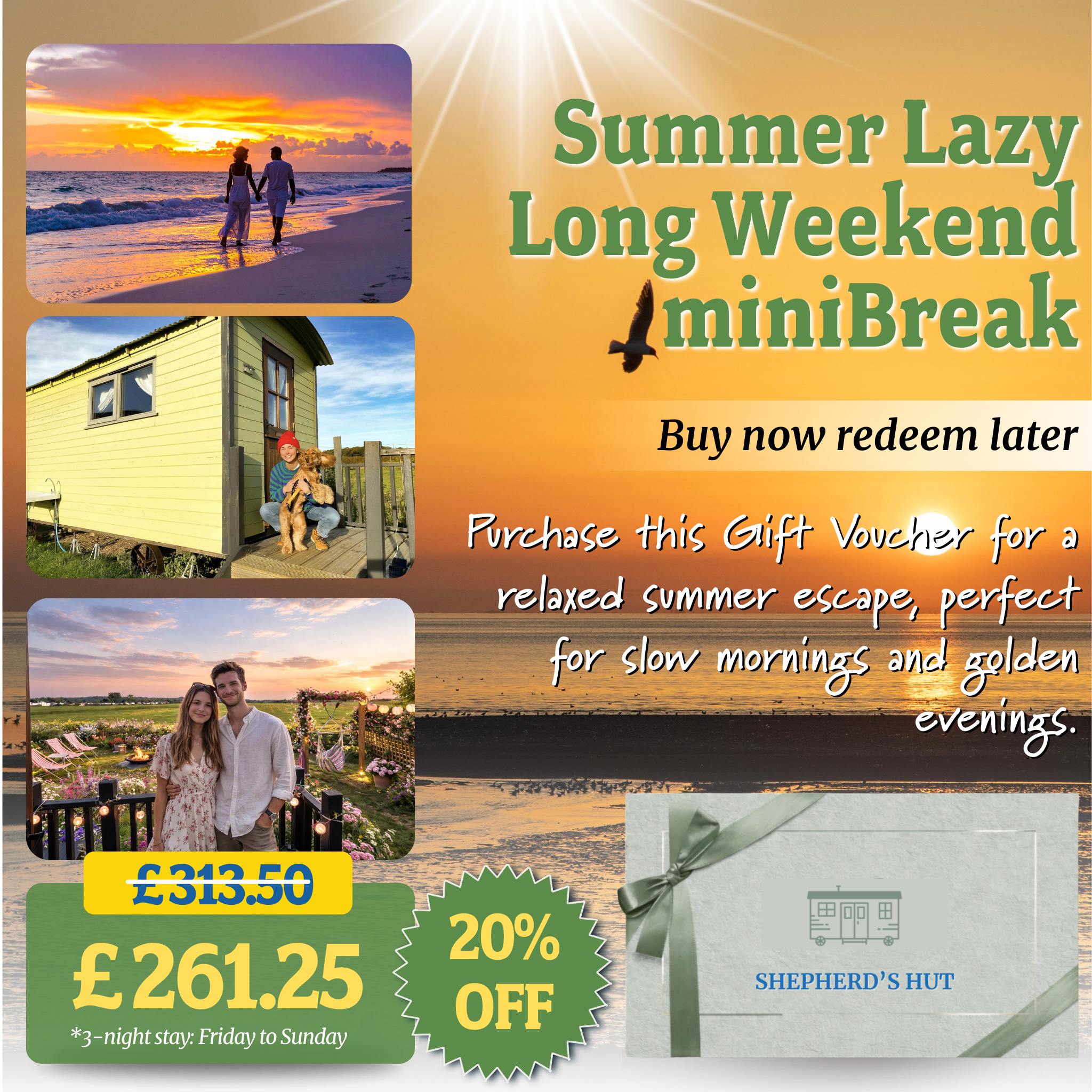 Hunstanton Shepherd's Hut Glamping Gift Voucher