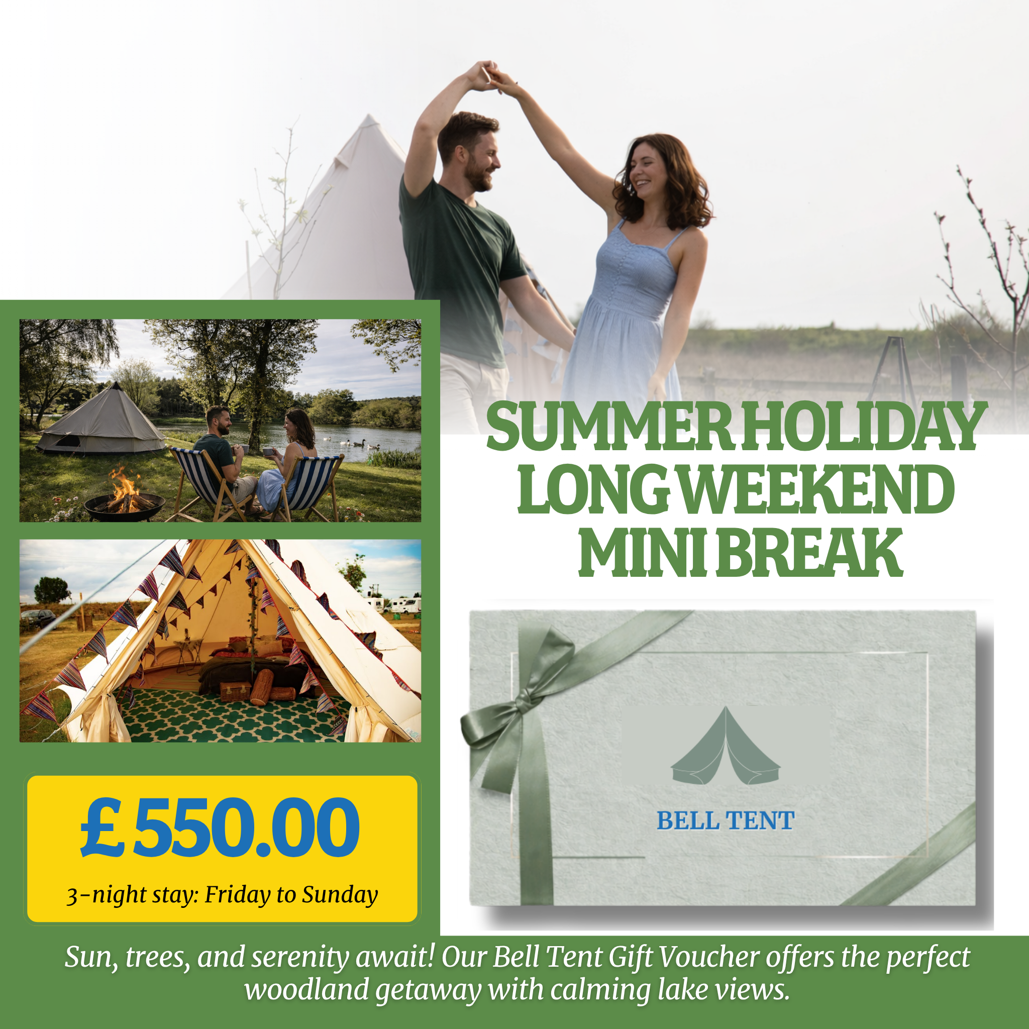 Lakeside & Woodland Glamping in North Norfolk – Gift Voucher