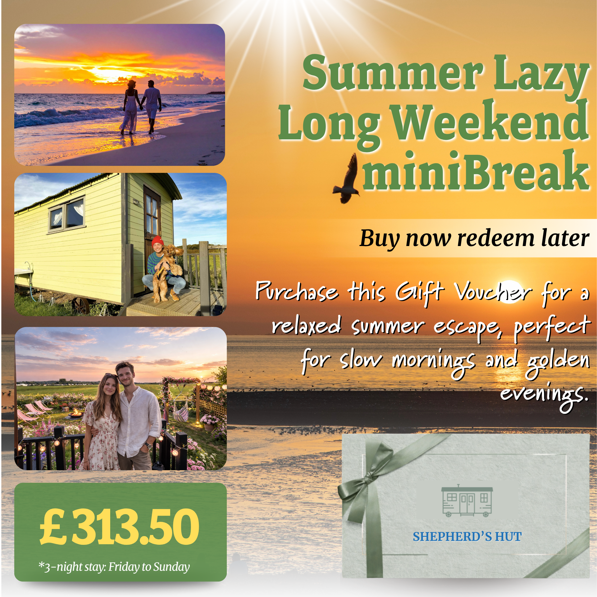 Hunstanton Shepherd's Hut Glamping Gift Voucher