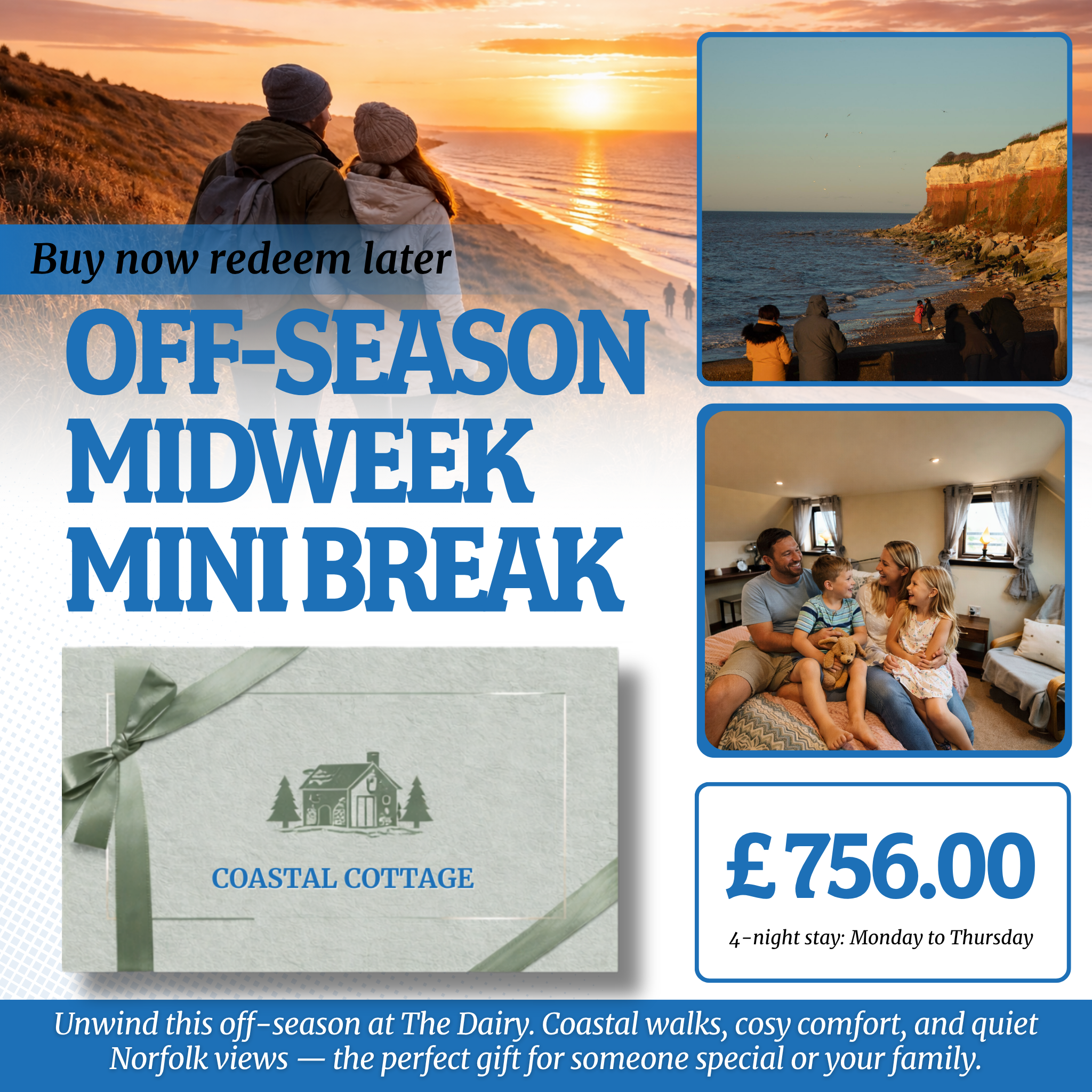 The Dairy Cottage Gift Voucher – Family Holiday Norfolk