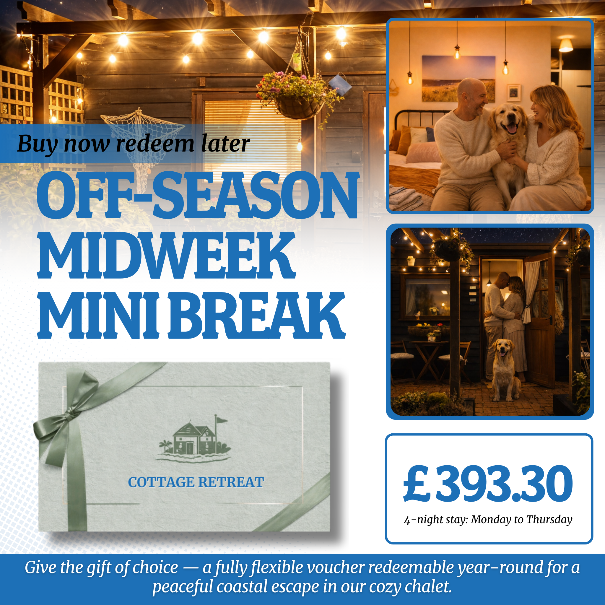 The Stables Chalets Gift Voucher – Hunstanton, Norfolk