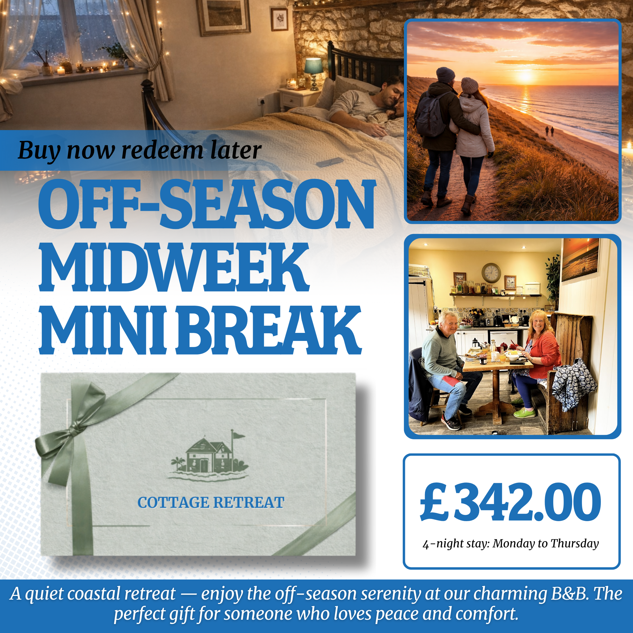 Norfolk B&B Gift Voucher – Romantic Coastal Escape