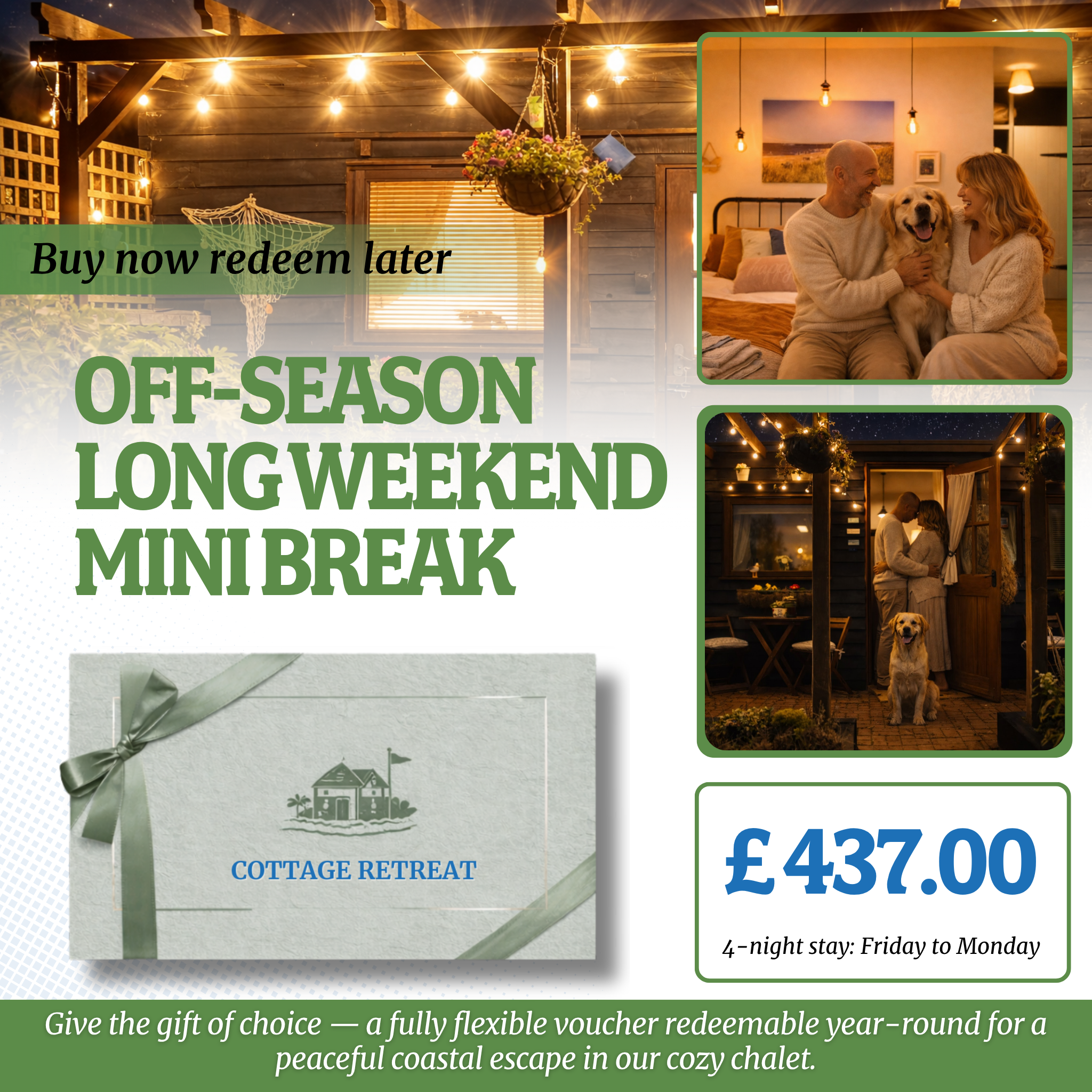 The Stables Chalets Gift Voucher – Hunstanton, Norfolk