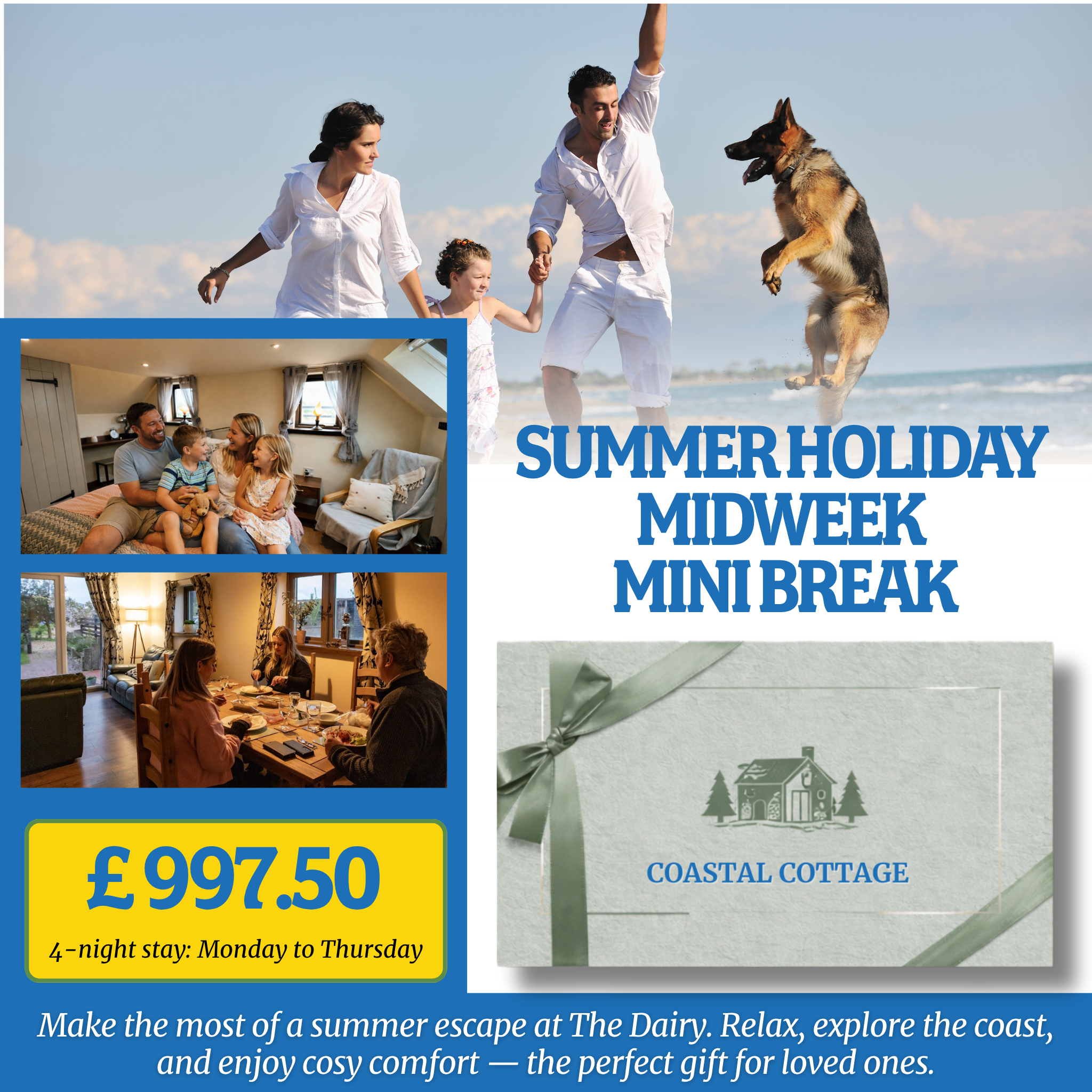 The Dairy Cottage Gift Voucher – Family Holiday Norfolk
