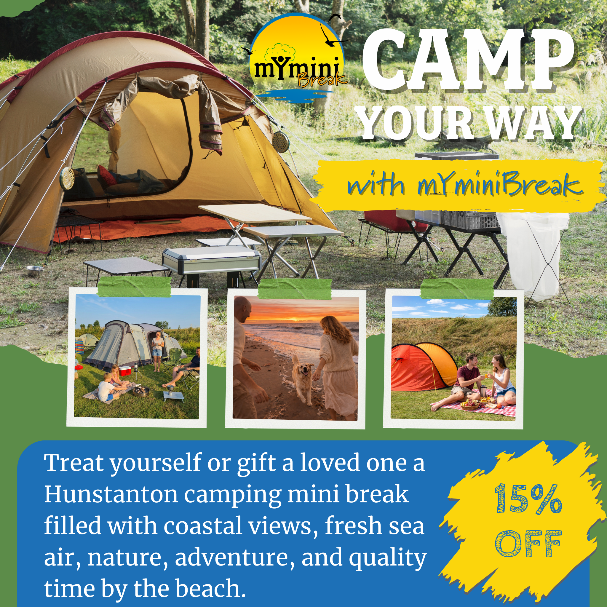 Hunstanton Coastal Camping Mini Break – Gift Voucher